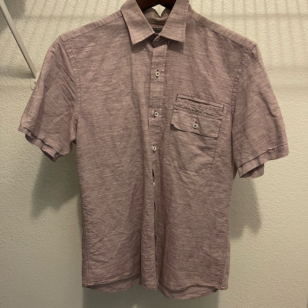 Makers Market Purple Casual Button Down Shirt